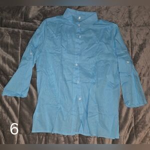 Blue Button-Up Shirt